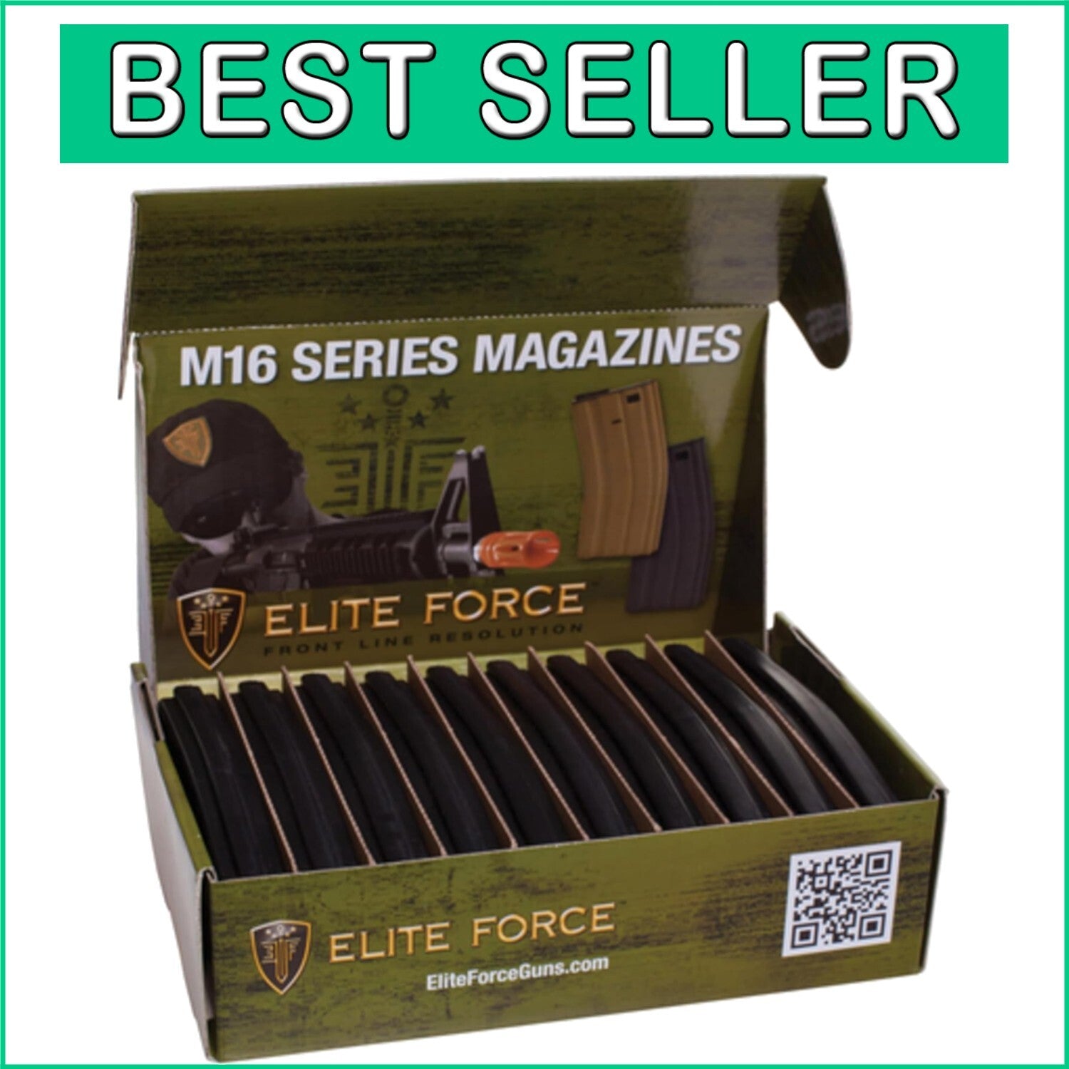 Durable Elite Force Airsoft Magazines, 10 Pack - 140 Rounds for Quick Reloads