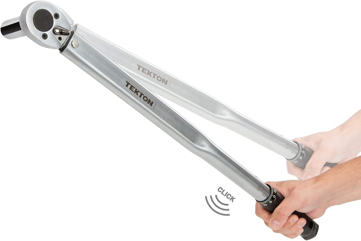 High-Contrast Torque Wrench, 1/2 Inch Drive, 25-250 ft.-lb. with Click Feedback