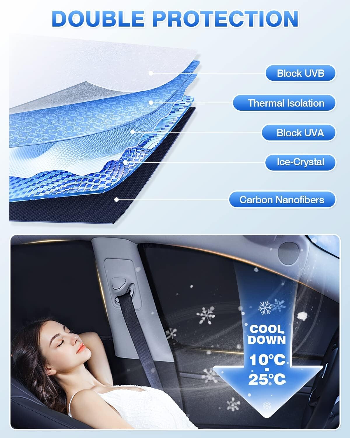 2020-2025 Kia Telluride Foldable Windshield Sun Shade - Effective Heat Defense