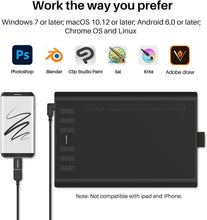 Load image into Gallery viewer, Inspiroy 8192 Pressure Sensitivity Drawing Tablet with 12 Hot Keys, Mac/PC