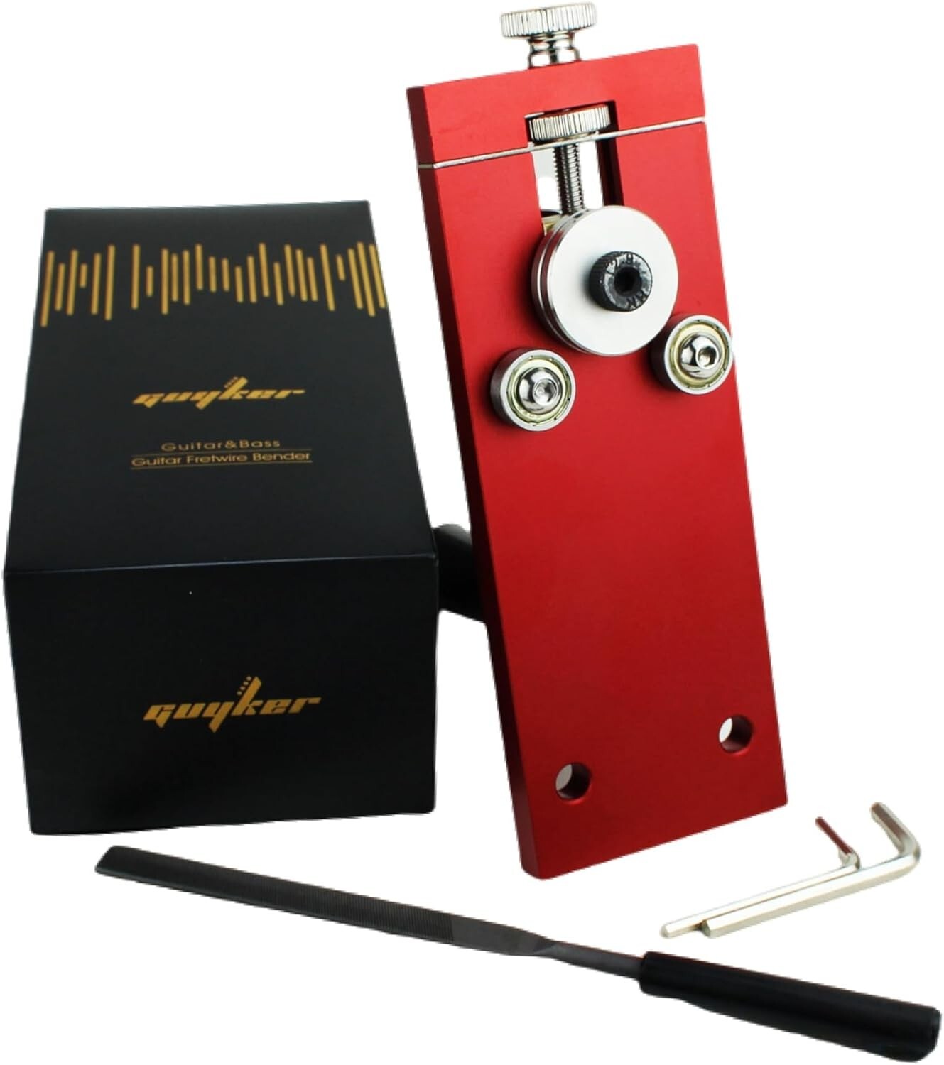 Durable Adjustable Guitar Fret Wire Tool for Luthiers – Red Ergonomic Design