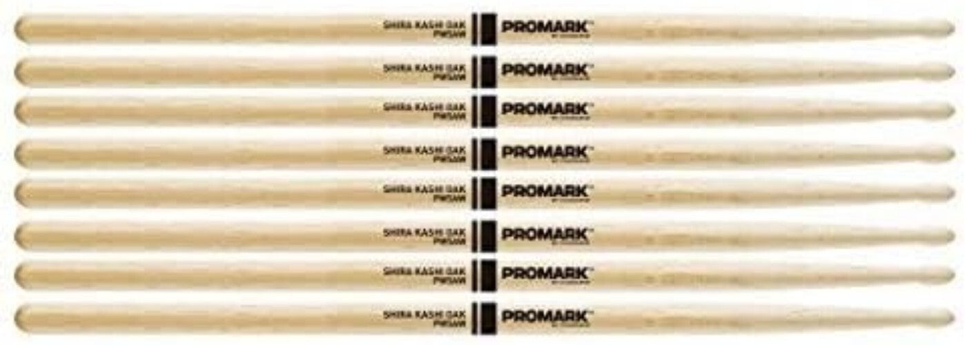 5A Shira Kashi Oak Drumsticks - 4 Premium Pairs with Oval Tip, Buy 3 Get 1 Free