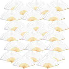 Load image into Gallery viewer, Artistic Silk Bamboo Handheld Fans - 120 Elegant Cooling Accessories for Parties