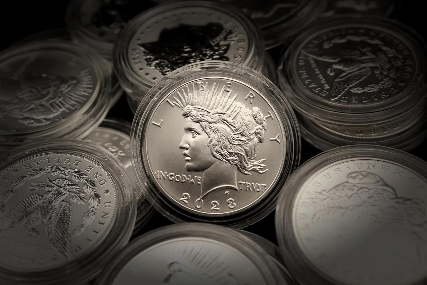 Authentic 2023 Morgan & Peace Dollar Coin Set - Original Mint Packaging Included