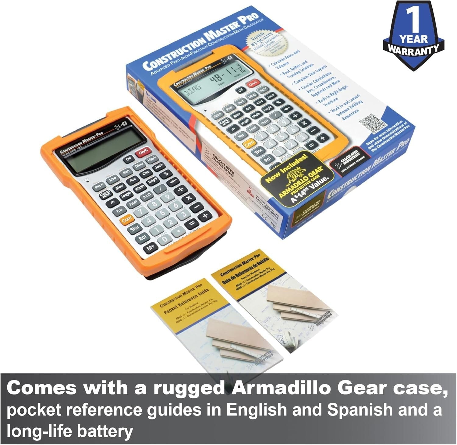 Professional Construction Math Calculator - Feet-Inch-Fraction Conversion Tool