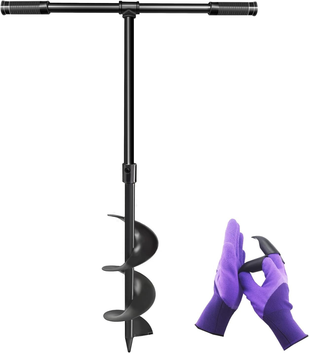 Eco-Friendly 6" x 38" Manual Garden Hole Digger - Alloy Steel Construction