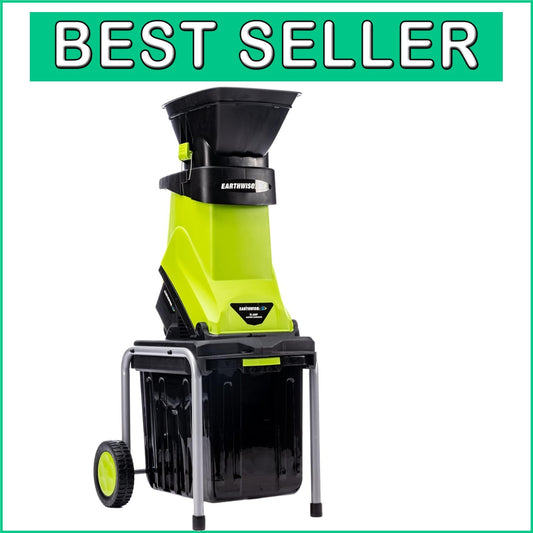Earthwise 15-Amp Electric Garden Chipper with Collection Bin for Easy Composting
