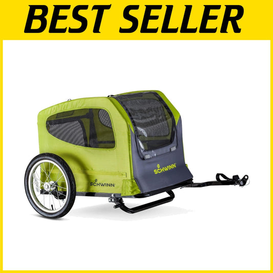 Comfortable Dog Trailer with Quick Release Wheel for Safe Biking Adventures