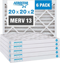 Load image into Gallery viewer, High-Efficiency 20x20x2 MERV 13 Air Filters - 6 Pack for Clean Air at Home