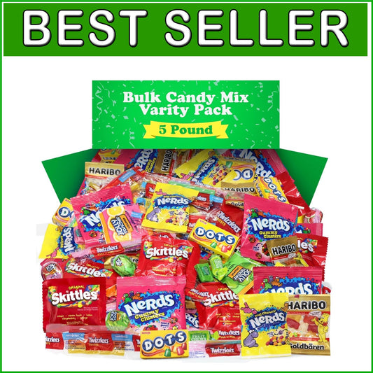 Assorted Candies in 5-Pound Pack - Individually Wrapped for Gatherings & Events