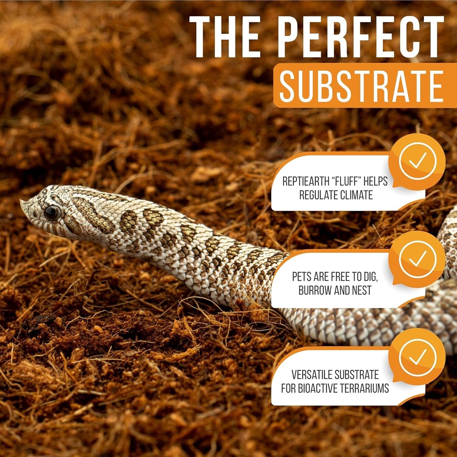 Fluffy Organic Coco Fiber Bedding - Ideal for Bioactive Reptile Environments