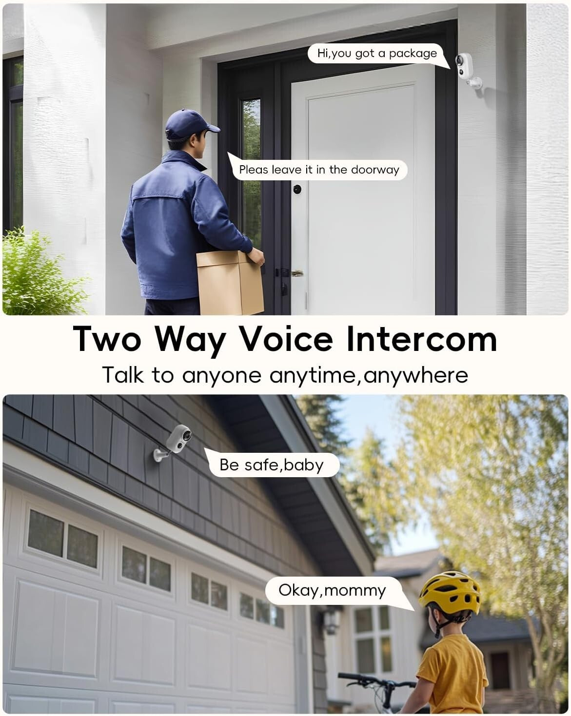 Enhanced 2K Wireless Home Security Cameras - 4 Pack, Easy Install, Night Vision