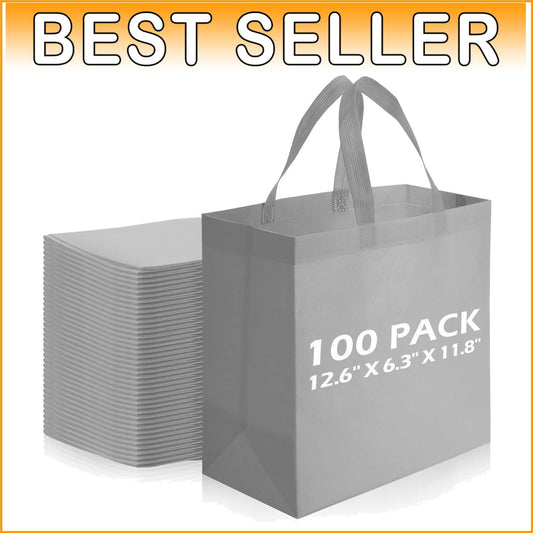 100 Blank Non Woven Tote Bags for Custom Designs - Ideal for Gifts & Groceries