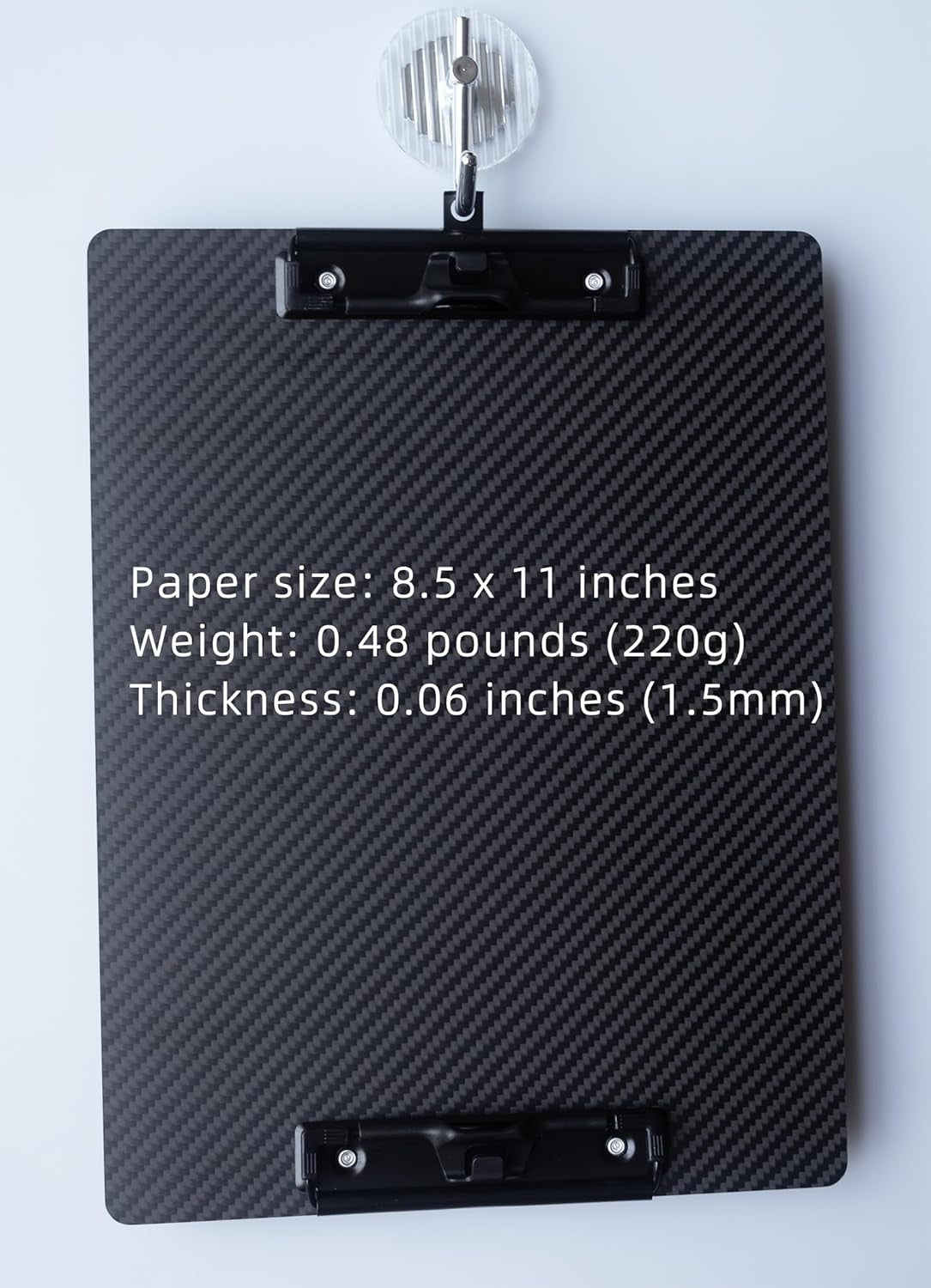 Lightweight Outdoor Carbon Fiber Clipboard - Dual Clips and Pen Holder Design