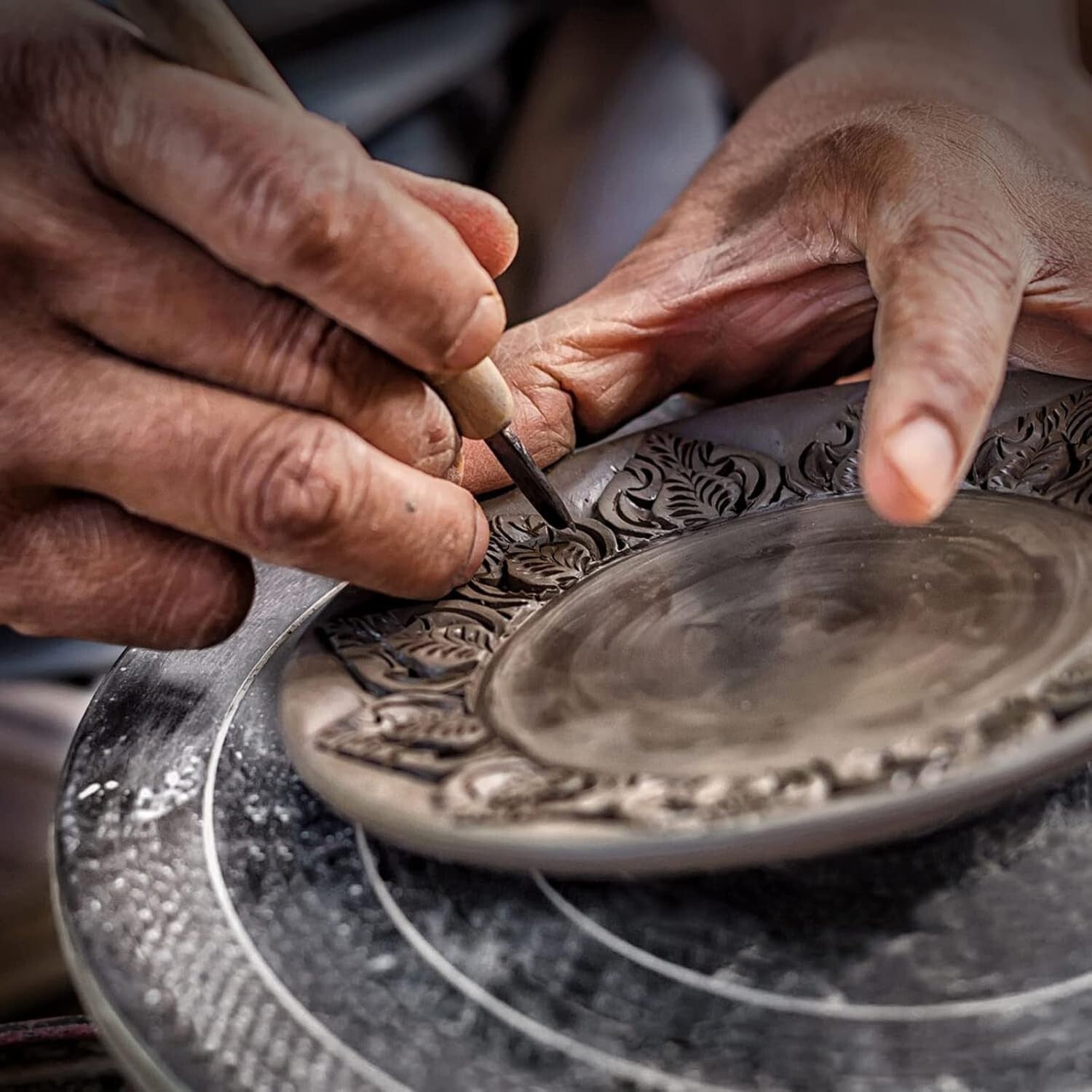 12-Inch Heavy-Duty Pottery Wheel with Non-Slip Base for Artistic Precision