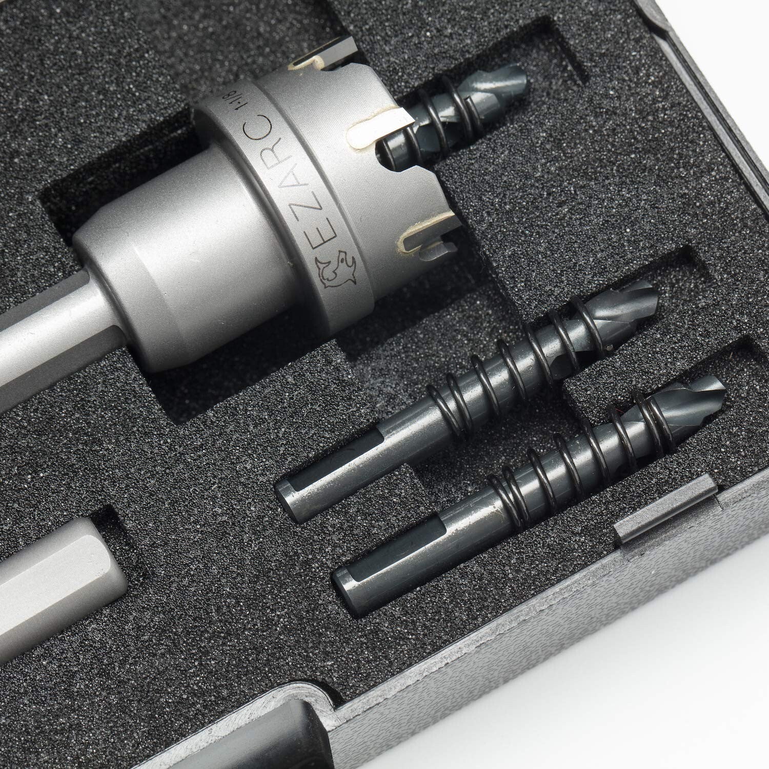 3-Piece Carbide Hole Saw Kit for Precision Metal Drilling - Includes Pilot Bits