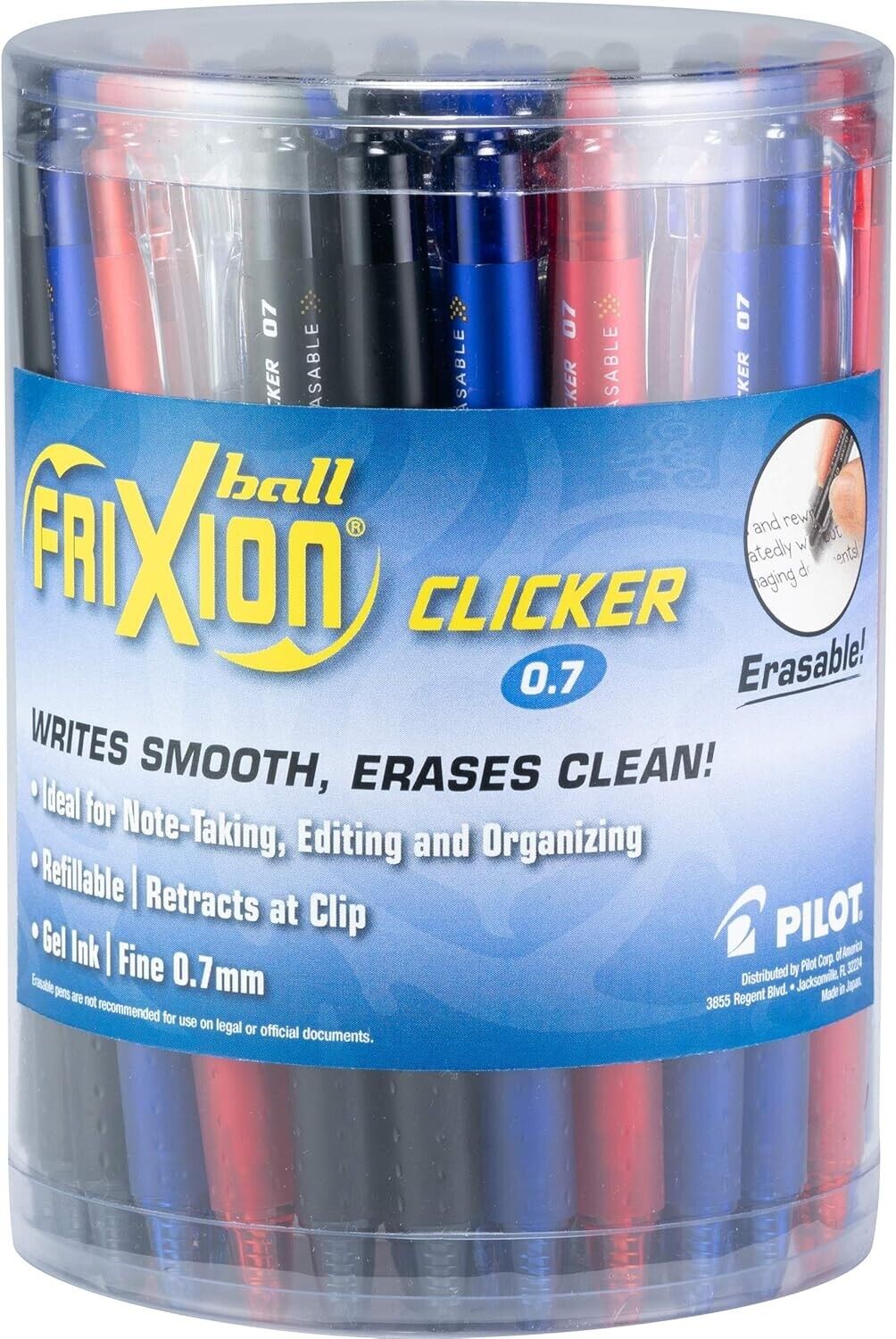 Effortless Writing with FriXion 36-Count Erasable Gel Pens – Quick Dry 0.7 mm