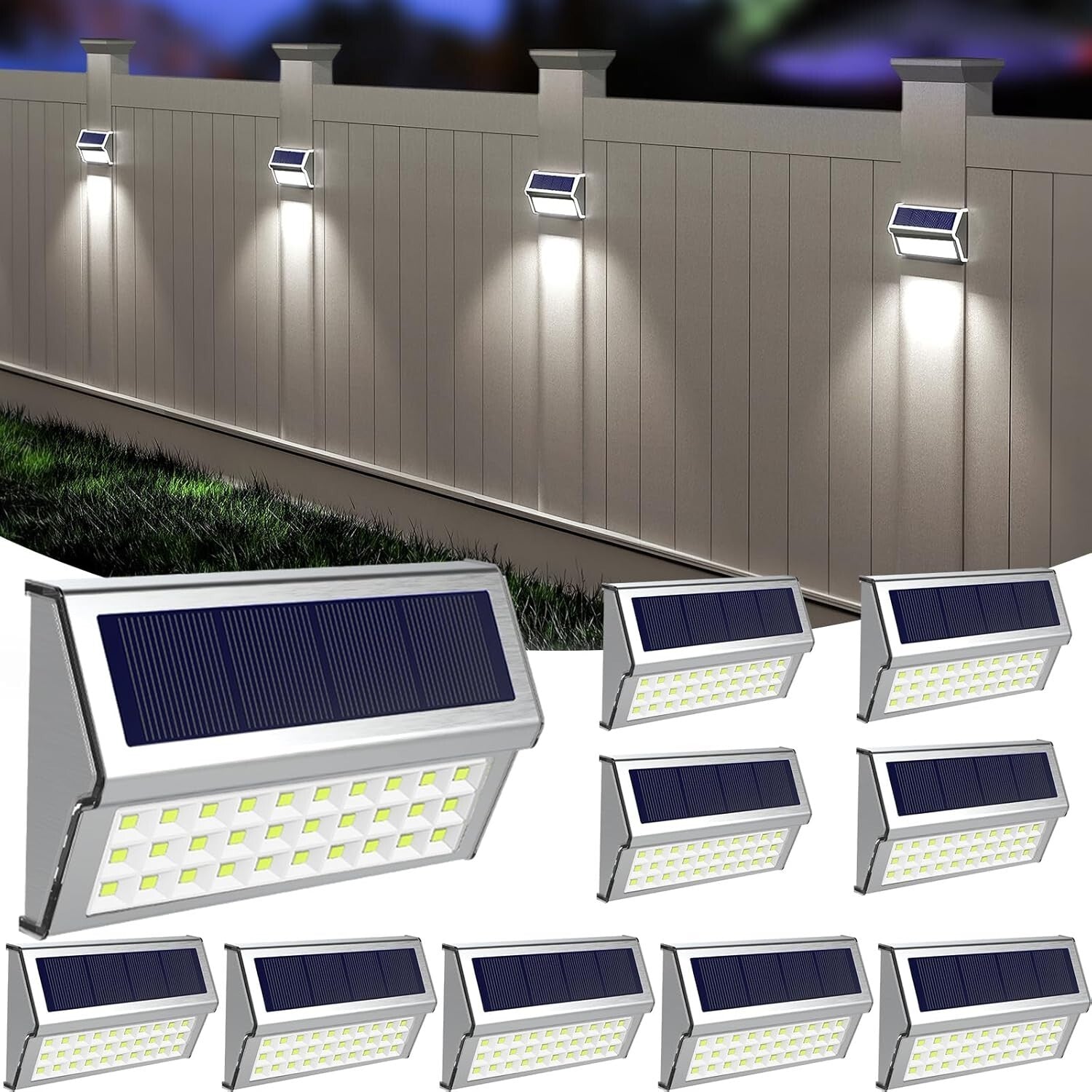 Energy-Saving Outdoor Solar Lights - Waterproof Stainless Steel Lighting Kit