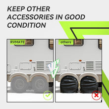Load image into Gallery viewer, Durable RV Tire Covers - Waterproof Dual Axle Wheel Cover Set for 30"-33" Tires