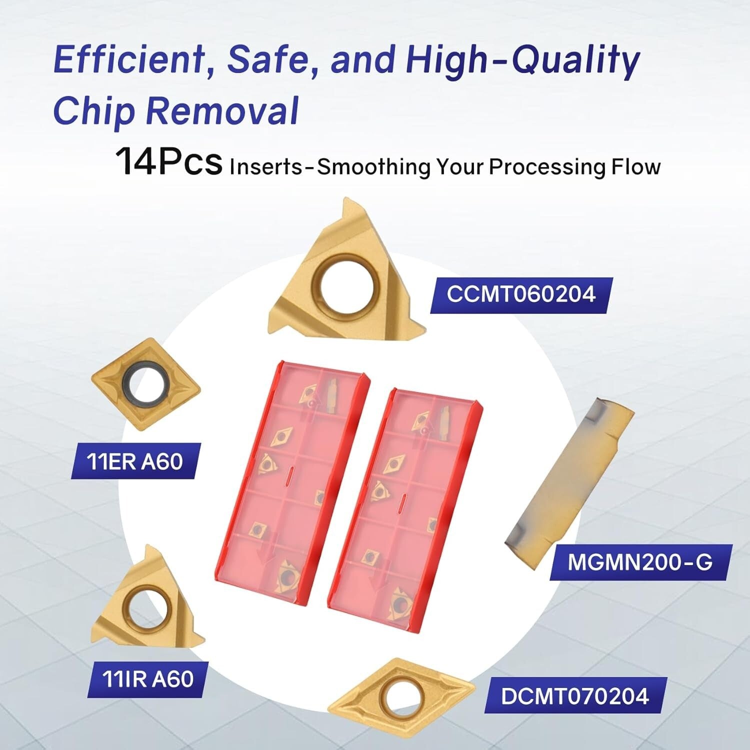 Durable 21-Piece Lathe Turning Tool Set for Precision Cutting & Threading