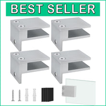 Load image into Gallery viewer, 4 Pack Heavy-Duty Stainless Steel Glass Railing Clamps for Safe Modern Fencing
