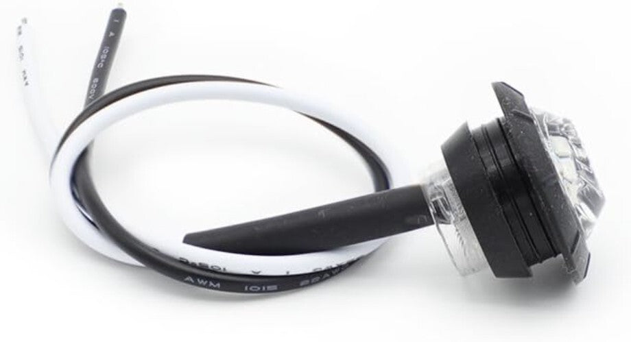 Durable 3/4 Inch LED Clearance Lights - Red & Clear Lens for Trucks/Trailers