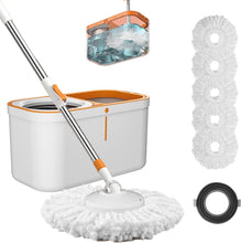 Load image into Gallery viewer, Ultimate Spin Mop &amp; Bucket Cleaning System: Extended Handle &amp; 5 Refill Heads