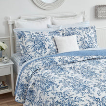 Load image into Gallery viewer, Luxury King Floral Cotton Quilt Set with Matching Shams - Farmhouse Style