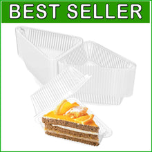 Load image into Gallery viewer, Triangle Hinged Lid Cake Container - 400 Count for Elegant Dessert Presentation