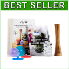 Load image into Gallery viewer, Transform Wide Mouth Mason Jars into Healthy Fermenters - 9-Piece Kit Included