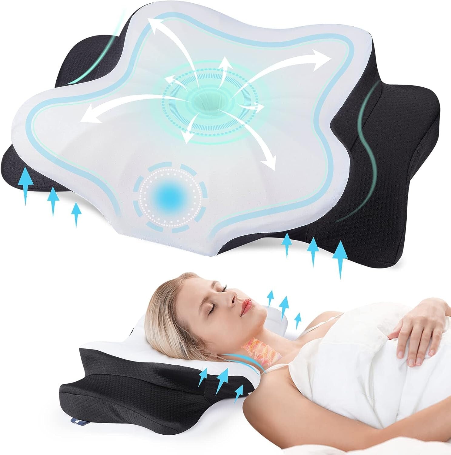 Cervical Memory Foam Pillow - Ergonomic Neck & Shoulder Support for All Sleepers