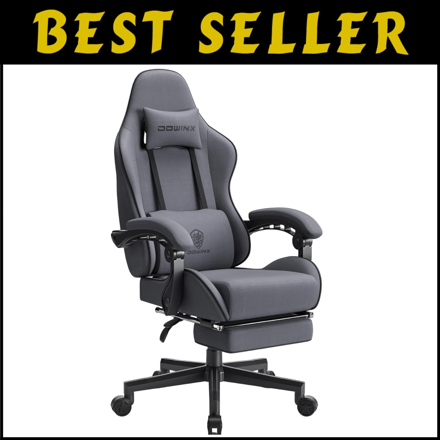 Gaming Chair with Footrest & Adjustable Height - Ultimate Comfort for Gamers