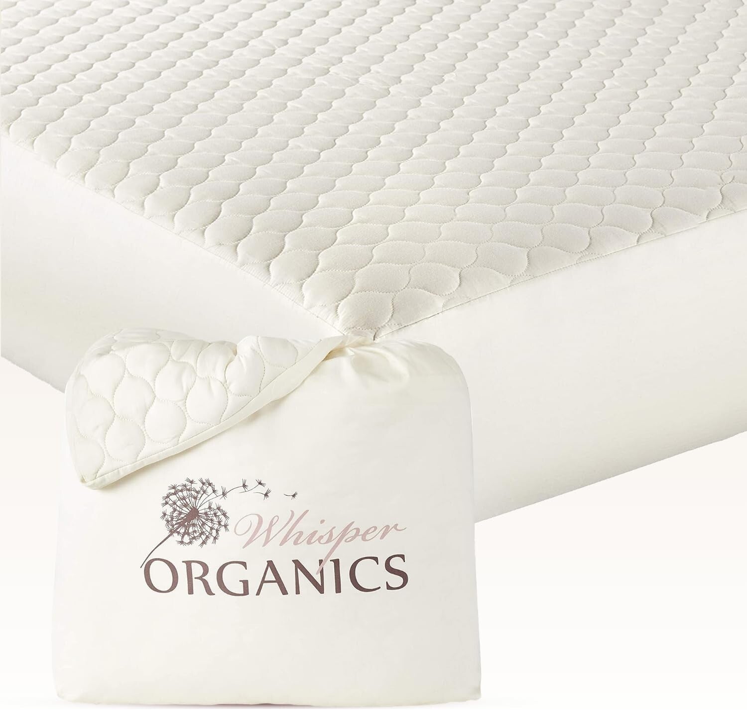 Ivory Twin Mattress Protector - Eco-Friendly, Hypoallergenic & Machine Washable
