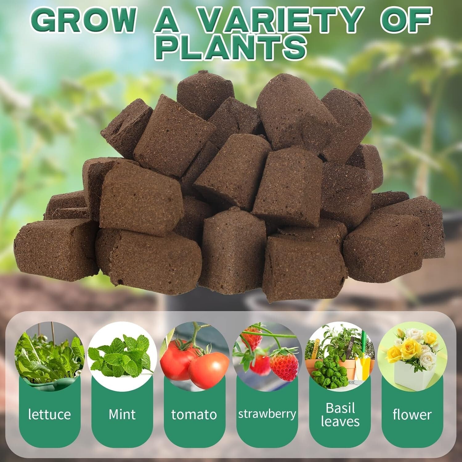 Rectangular Hydroponic Seed Starter Pods - 200 Peat Sponges for Optimal Growth