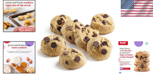 Time-Saving 64 Count Gluten-Free Chocolate Chip Cookie Dough Bites for Snacking