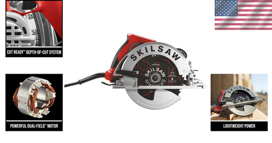 15 Amp Lightweight Circular Saw with 56-Degree Bevel - Perfect for Woodwork