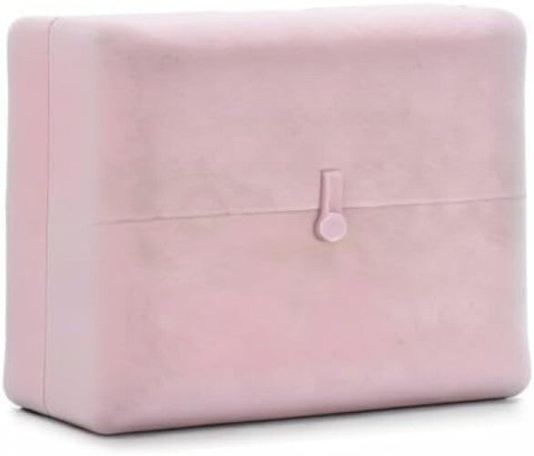 Elegant Pink Velvet Necklace Storage Box for Engagements and Special Occasions