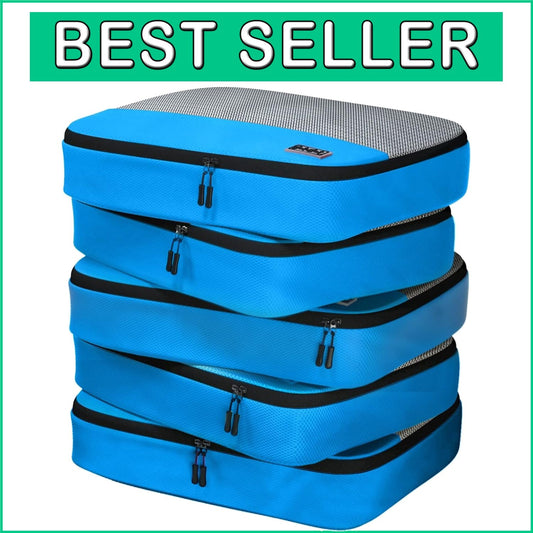 Stylish Blue Packing Cubes - Space-Saving Organizers for Convenient Travel