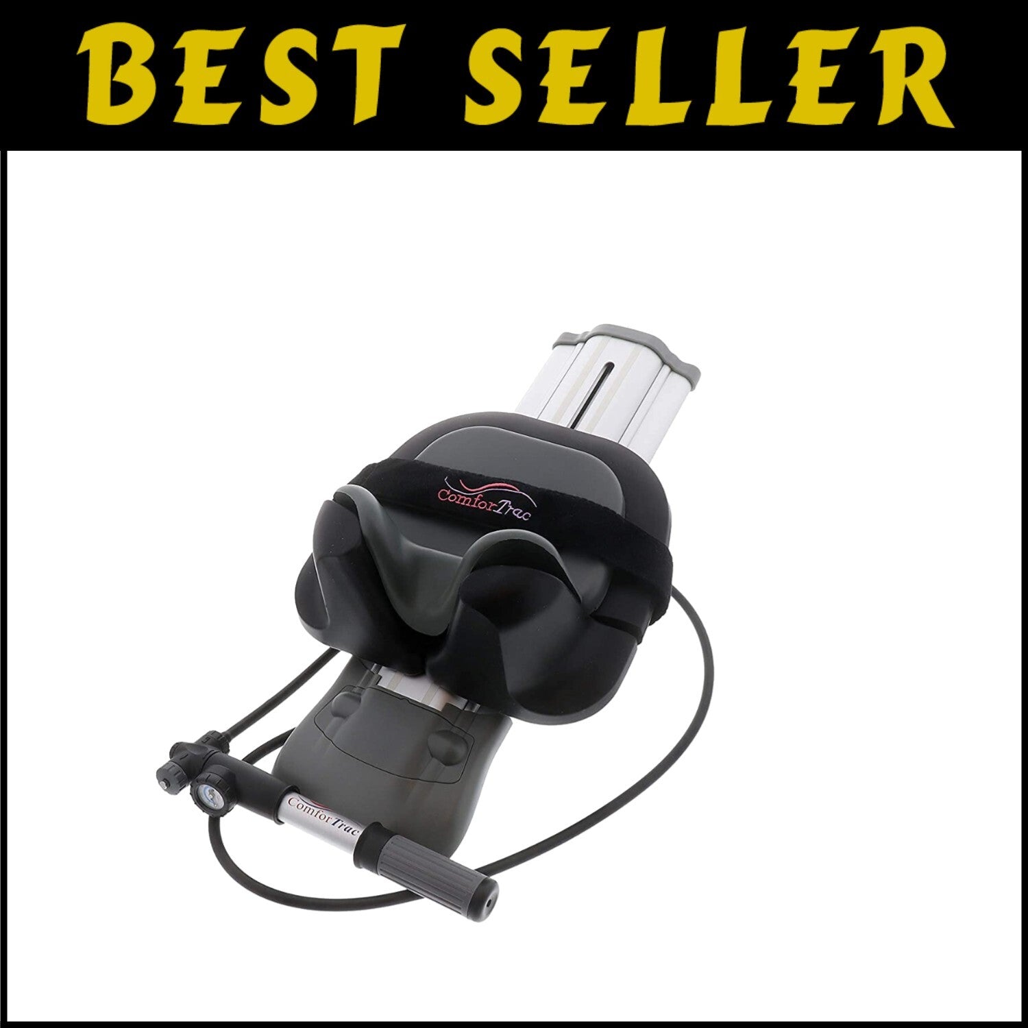 Deluxe Neck Pain Relief Kit with Adjustable Traction & Soft Pillow - 11x7x7 in