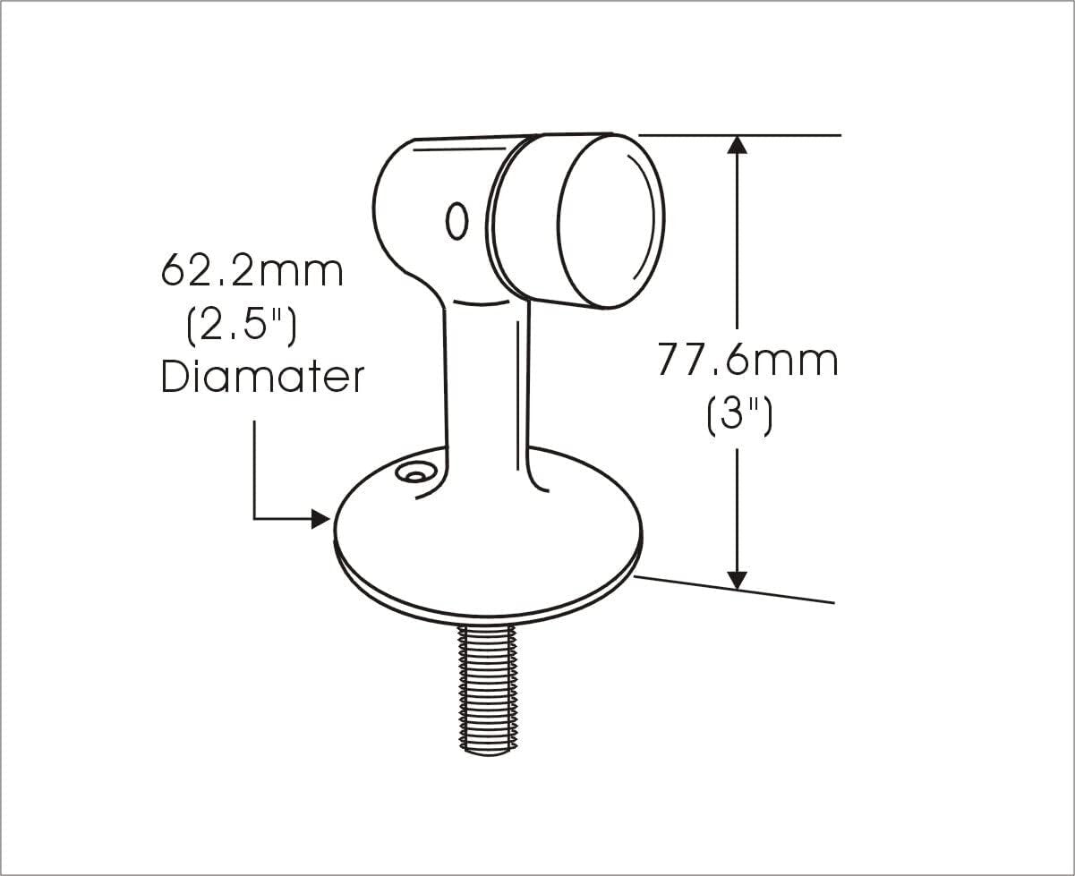 Classic Brass Door Stop 2 Pack - 3" Height Oil-Rubbed Bronze for Timeless Decor