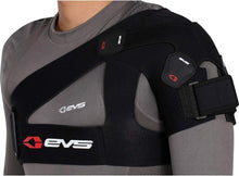 Load image into Gallery viewer, Adjustable Black Shoulder Support Brace with X-Strap for Rotator Cuff Recovery