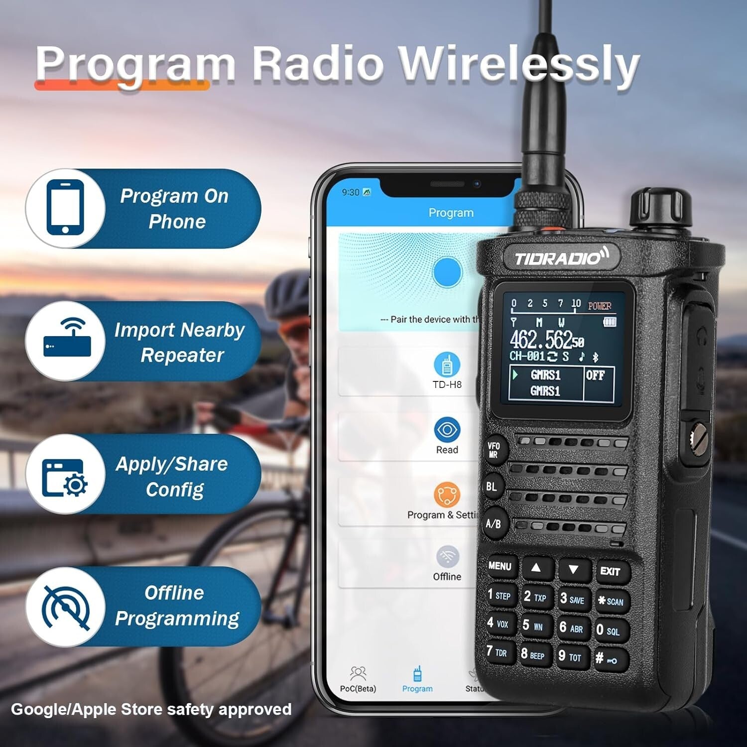 Dual Band 2nd Gen Radio - 2500mAh Power, Wireless Programming & Repeater Lists