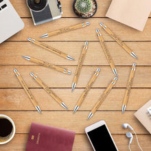 Load image into Gallery viewer, Fine Point Black Ink Bamboo Ballpoint Pens - 10 Styles for Office Motivation