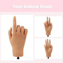Load image into Gallery viewer, Soft Silicone Acrylic Nail Training Hand with Adjustable Stand - Eco-Friendly