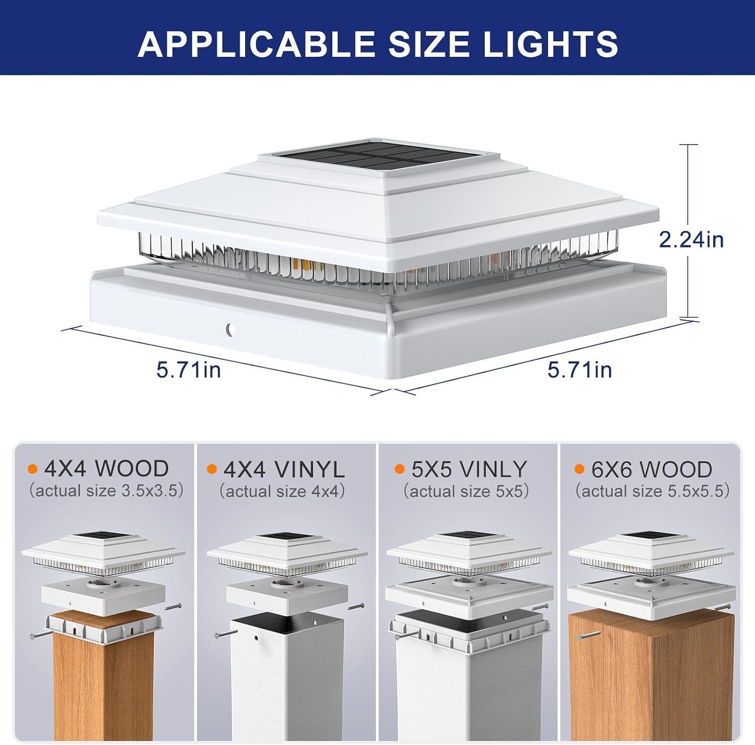 Durable Solar Fence Post Lights – Easy Install & Maintenance-Free Outdoor Decor