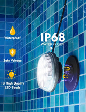 Load image into Gallery viewer, Lighting Timer Function Solar Pool Lights - Remote Controlled, 16 Colors, 4-Pack