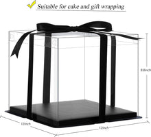 Load image into Gallery viewer, Elegant Clear Cake Packaging - 6 Tall Boxes, Ideal for Weddings &amp; Parties