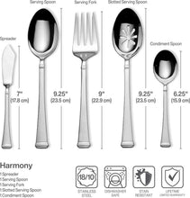 Load image into Gallery viewer, Timeless Harmony 65-Piece Flatware Set - Polished Stainless Steel Silverware