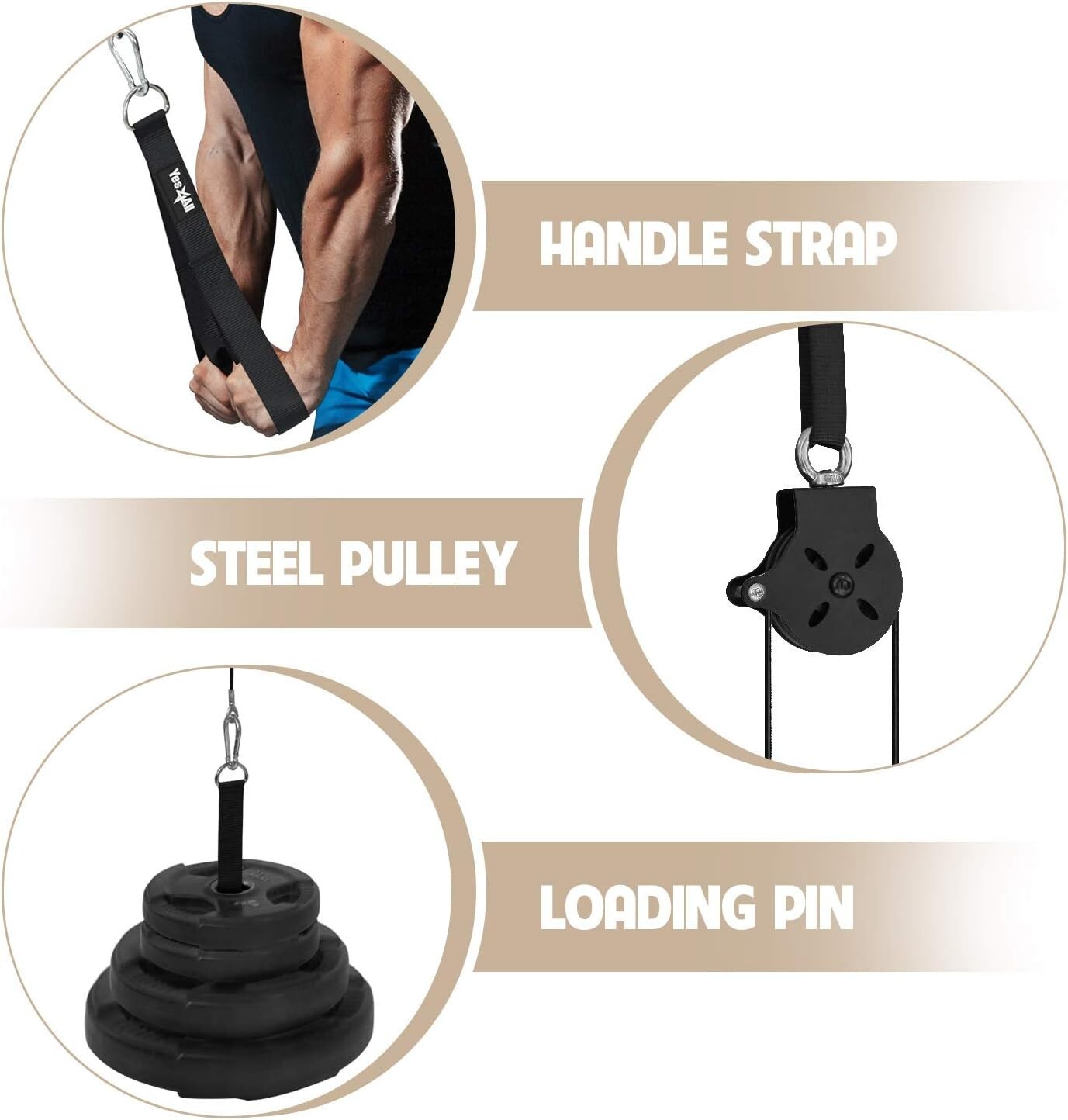Essential Tricep Pulley System with Steel Components - Perfect for Home Gyms