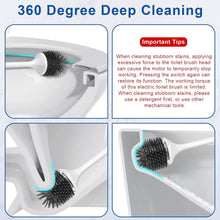Load image into Gallery viewer, High-Speed Rotating Electric Toilet Brush with Removable Silicone Head &amp; Holder